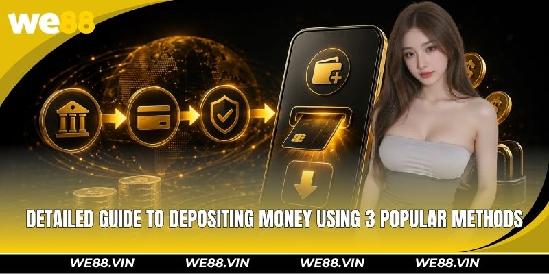 Deposit WE88 – Top 3 Safe And Easy Transaction Methods Detailed guide to depositing money using 3 popular methods