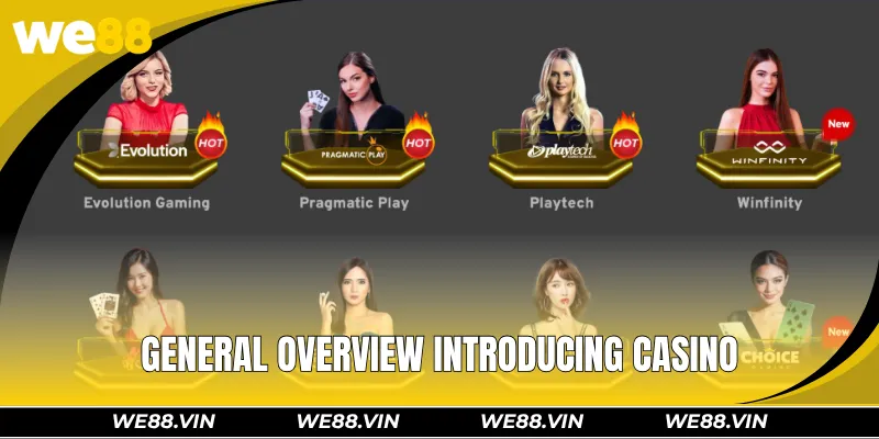 General overview introducing casino entertainment section