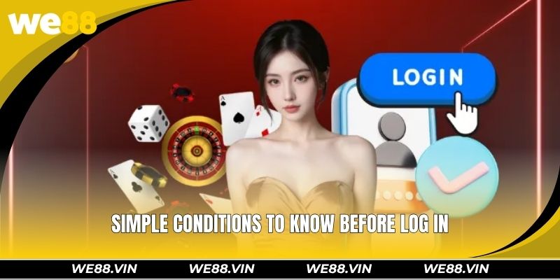 Simple conditions to know before log in