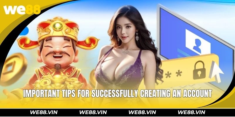Important tips for successfully creating an account