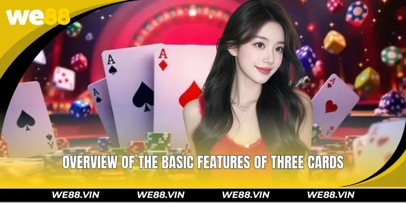 Three Cards WE88 - Simple Way to Play, Unexpected Big Wins Overview of the basic features of three cards