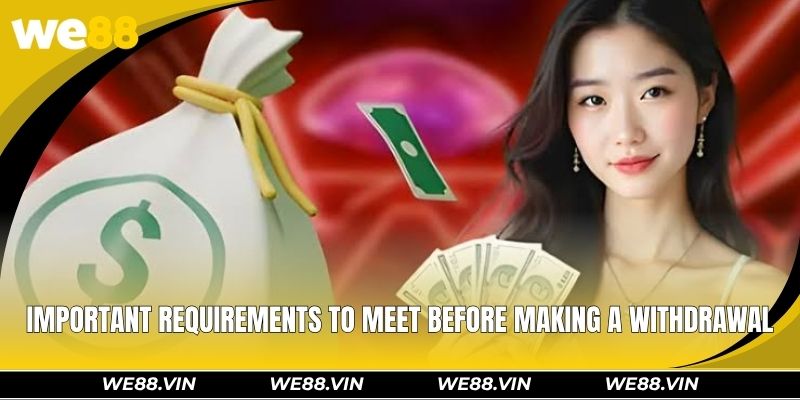 Important requirements to meet before making a withdrawal